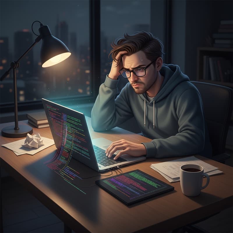 Person struggling to learn AI tooling